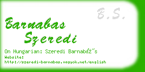 barnabas szeredi business card